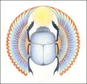 Qui est ce dieu qui est lié au disque solaire, identifié couramment au dieu Khépri ?