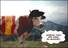 "Parler anglais comme une vache espagnole" signifie :