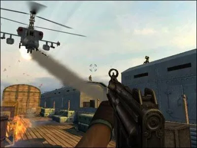 Dans TimeSplitters FP, qu'utilise Cortez pour détruire les hélicoptères dans le niveau "Khallos express" ?