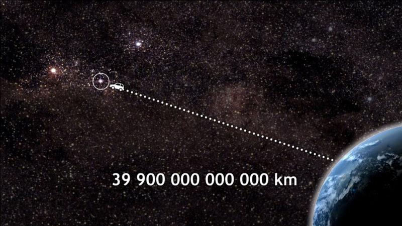 La distance qui nous sépare de l'étoile la plus proche, Proxima du Centaure, est d'environ quatre... !
