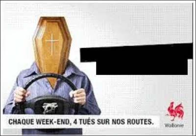 Quel slogan correspond à cette affiche pour la prévention routière ?