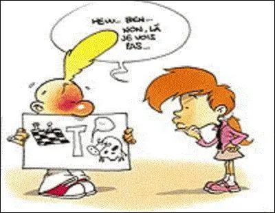 Nadia est peu encline à comprendre les rébus de Titeuf. Quel rôle d'amoureux tient-il ?