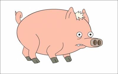 Comment s'appelle le cochon des Simpson au début du film ?