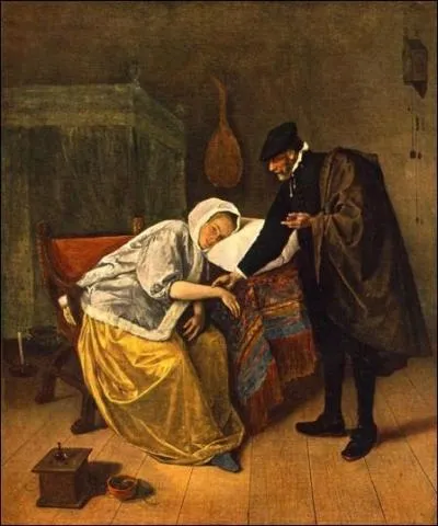 Qui a peint "Le médecin et sa patiente' ?