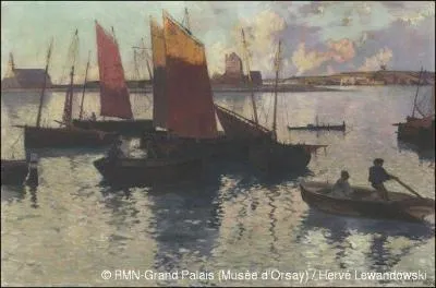 Qui a peint "Rayons du soir, port de Camaret" ?