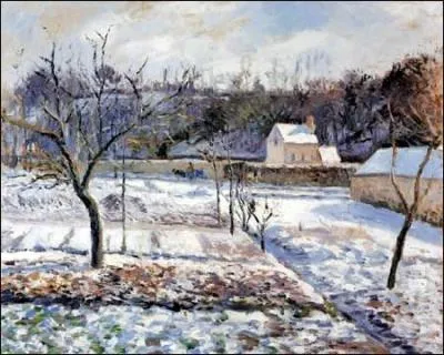 Qui a peint "Neige à l'Hermitage, Pontoise" ?