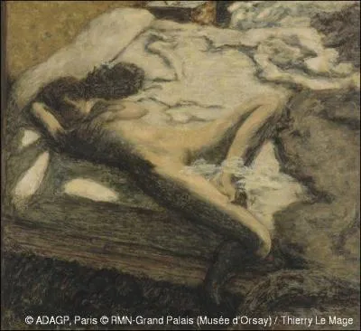 Qui a peint "Femme assoupie sur un lit" ?