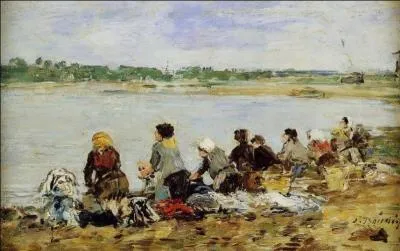 Qui a peint "Laveuses au bord de la Touques" ?