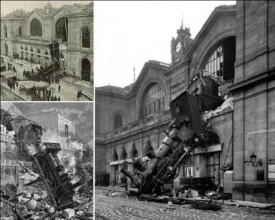 Le 22 octobre 1895, « Un train est tombé par la fenêtre dans la rue ! » . Cet accident, l'un des plus spectaculaires de l'histoire des chemins de fer français eut lieu dans quelle gare de Paris ?