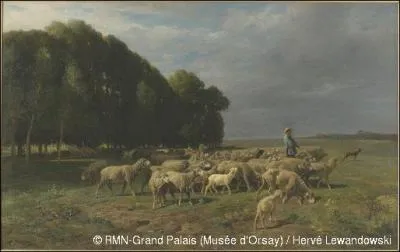 Qui a peint "Troupeau de moutons dans un paysage" ?