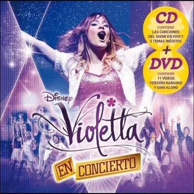 Comme dans beaucoup de CD Violetta en Vivo, le CD Violetta en Concierto contient les 20 chansons du concert et...