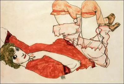 Qui a peint "Wally avec une blouse rouge" ?