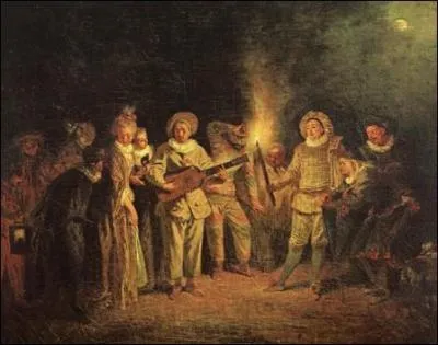 Qui a peint "L'amour au théâtre italien" ?