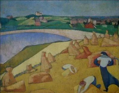 Qui a peint "Moisson au bord de la mer" ?