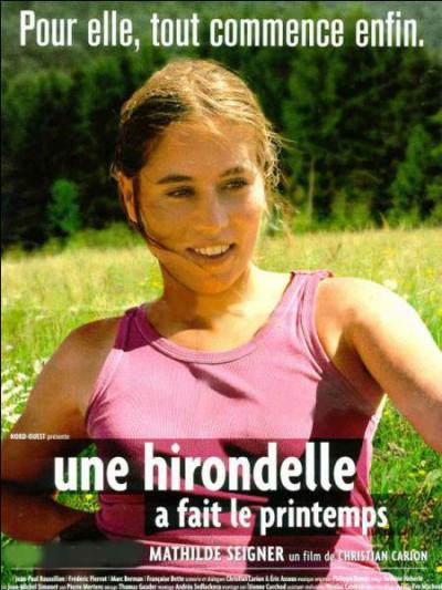 Qui partage l'affiche avec Mathilde Seigner dans le film "Une hirondelle a fait le printemps" ?