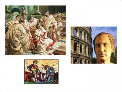 "Tu quoque mi fili ! " (Toi aussi mon fils ! ) sont les derniers mots attribués à ... lorsqu'il reconnut Marcus Brutus parmi les sénateurs qui se jetèrent sur lui pour lui porter 23 coups de poignard..