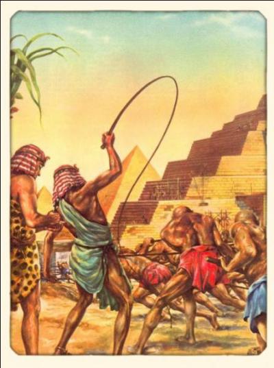 Les Hébreux ont été esclaves en Égypte pendant la période des pyramides et leurs constructions.