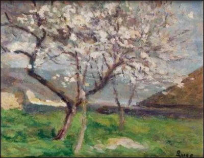 Qui a peint "Arbres en fleurs à Rolleboise au printemps" ?