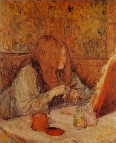 Qui a peint "A la toilette : Madame Poupoule" ?
