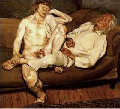 Qui a peint "Homme nu avec son ami" ?