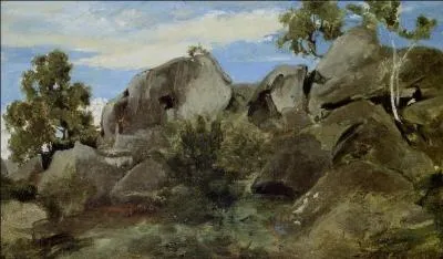 Qui a peint "Promeneur en forêt de Fontainebleau" ?