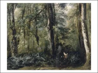 Qui a peint "Intérieur de forêt - Compiègne" ?