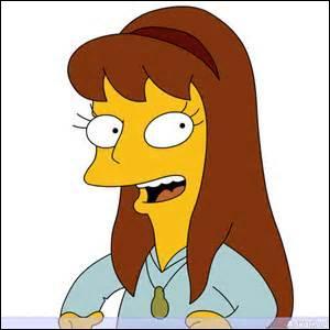 Dans un épisode, Lisa rencontre la nouvelle élève de sa classe qui n'a que 7 ans, elle a sauté une classe car elle s'ennuyait comme elle était intelligente. Lisa était donc jalouse, mais rappelez-vous, quel est le prénom de cette fille ?