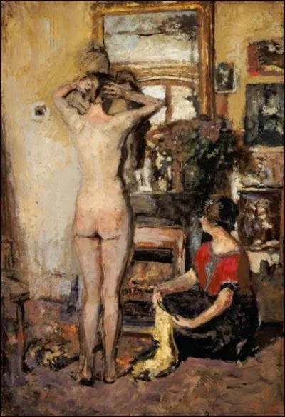 Qui a peint "Nu féminin devant des miroirs" ?