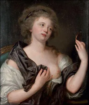 Qui a peint "Portrait de la dame au miroir" ?