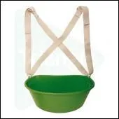 Je vous vois bien harnaché ainsi ! 
Quel nom porte ce panier réservé à la récolte de petits fruits ?