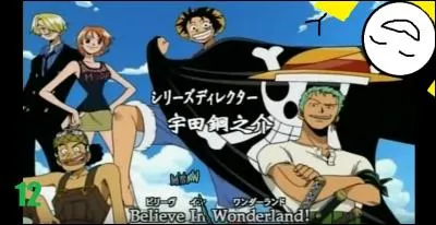 "La passion et les rêves sont comme le temps : rien ne peut les arrêter !" Vous l'aurez compris, la douzième place est occupée par l'opening 2 de "One Piece" ! Si vous avez été attentif, pouvez-vous me dire quel est l'homme que nous voyons juste avant que le logotype du manga n'apparaisse ?