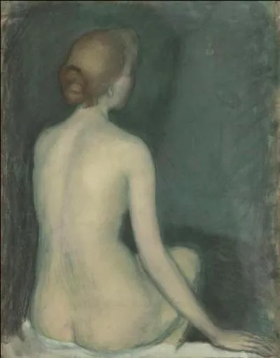 Qui a peint "Femme nue, vue de dos, tournée vers la droite" ?