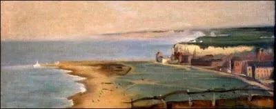 Qui a peint "La plage de Dieppe vue de la falaise ouest" ?