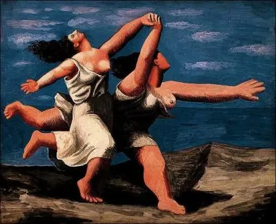 Qui a peint "Deux femmes courant sur la plage" ?