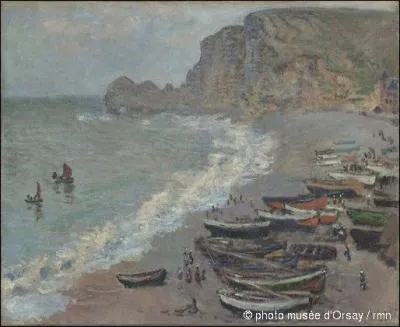 Qui a peint "Etretat, la plage et la porte d'Amont" ?
