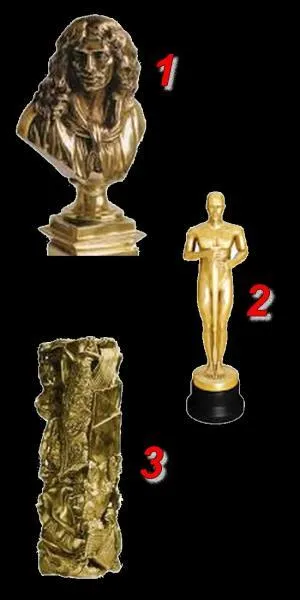 Lequel de ces trophées est un Oscar ?