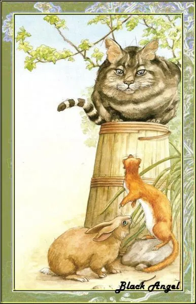 Complétez le titre d'une fable de La Fontaine en trouvant le mot manquant représenté par des pointillés : "Le Chat, la Belette, et le ... lapin" :