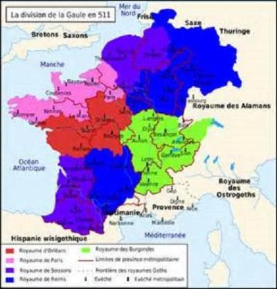 À la mort de Clovis en 511 le territoire franc reste uni, mais est divisé entre ses quatre fils. Thierry Ier reçoit le royaume de Reims, Clodomir celui d'Orléans, Soissons à Clotaire Ier, mais qui devient roi du territoire de Paris ?