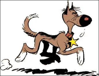 Voici un autre chien, vous avez bien sûr reconnu Rantanplan, le chien de la BD, Lucky Luke . Savez-vous à qui il appartient ?