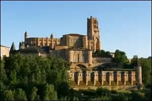 49 231 habitants autour de la splendide cathédrale Sainte-Cécile ressemblant à une forteresse militaire. La ville d'Albi est surnommée --------, en raison de nombreuses construction en briques.