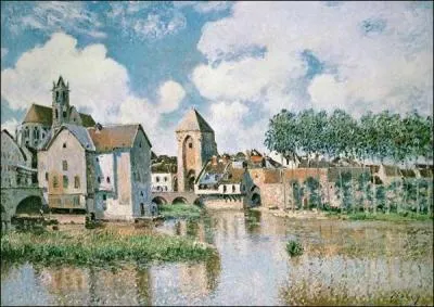 Quelle est cette petite cité représentée par Alfred Sisley, située en Seine-et-Marne, et où le peintre a vécu jusqu'à sa mort ?