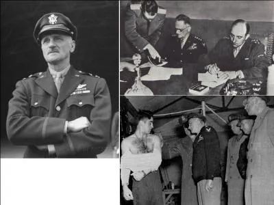 Restons aux USA ! C'est le seul à avoir à assister aux trois signatures. Il est considéré comme étant l'un des acteurs les plus importants du conflit. Il fut à la tête d'unités qui provoquèrent le plus de dégâts chez l'ennemi. Qui est-il ?