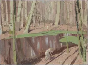 Qui a peint "La mare de la forêt de Marly" ?