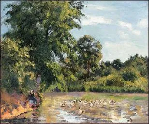 Qui a peint "La mare aux canards à Montfoucault" ?