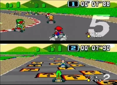 Un jeu de karting où l'on peut incarner les personnages de l'univers Mario (Mario donc, Luigi, Toad, Peach, Bowser, Yoshi, Koopa, Donkey Kong etc..) chaque personnage ayant ses caractéristiques.