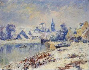 Qui a peint "Quimper, le lac Marie dans la neige" ?