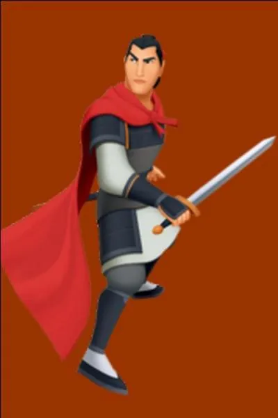 Il est un beau jeune homme courageux. C'est également un jeune capitaine né pour être un héros, tout comme son père qui était un fameux officier dans l'armée. Quel est le nom de ce personnage tiré du conte Mulan ?