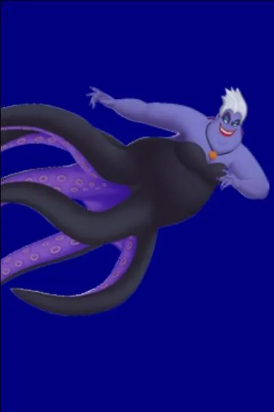 Sorcière maléfique vivant dans une grotte, loin du palais. Elle a le pouvoir d'exaucer les vux, mais elle exige de grands sacrifices. Elle essaie d'évincer Triton et de s'emparer d'Atlantica. Quel est le nom de ce personnage tiré du conte "La petite sirène" ?