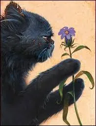 Clan du Tonnerre : Vieille chatte gris foncé au large museau plat, acariâtre.