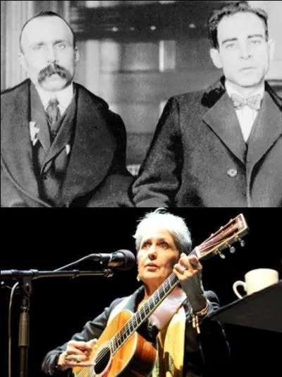 A vous de trouver cette chanson qui est un hommage à deux personnes victimes d'une probable erreur judiciaire. Ils seront réhabilités 50 ans après leur exécution. Quelle est cette chanson ?